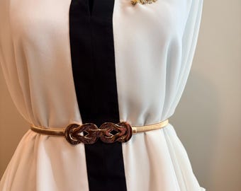 Gold Vintage Corset Belt: Women's Stretch Waist Accessory for all Outfits