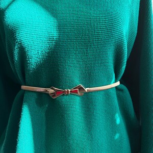 Gold, Elastic, Women's Belt: Vintage Style Woven Waist Accessory image 15