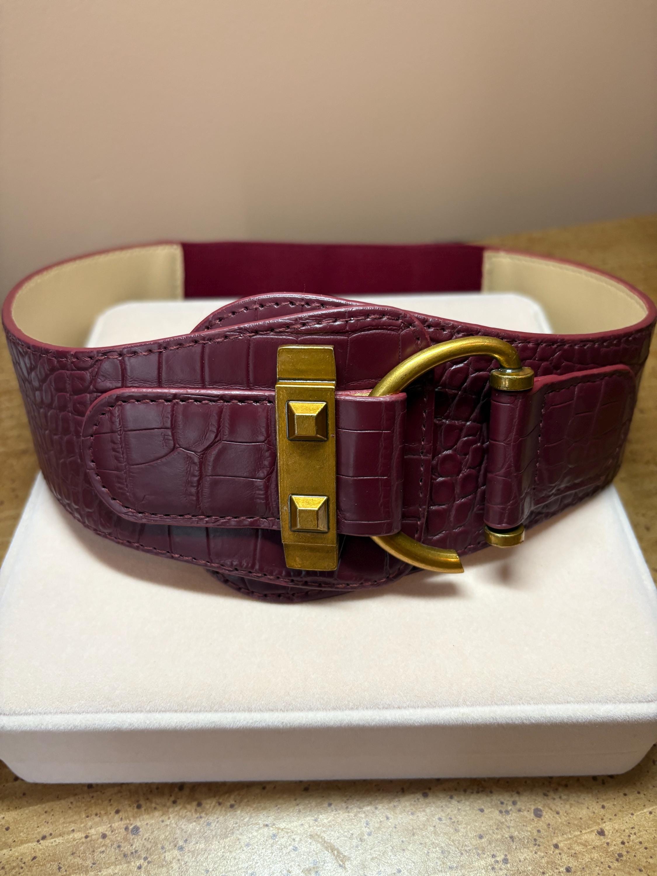 Burgundy Western Belt - Etsy display picture 3