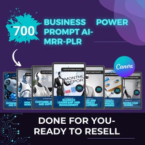 700 ChatGPT Business Prompts Bundle | Chat GPT Prompts with Master Resell Rights and Private Label Rights Done-For-You
