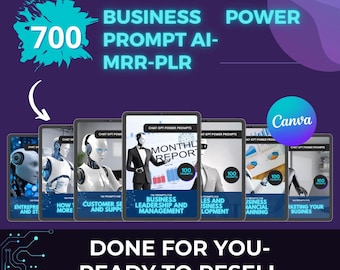 700 ChatGPT Business Prompts Bundle | Chat GPT Prompts with Master Resell Rights and Private Label Rights Done-For-You