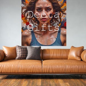Empowering Woman: Vibrant Digital Art Print Girl Power Print, African American art, Feminist Poster, Strong female art, Feminist Art print