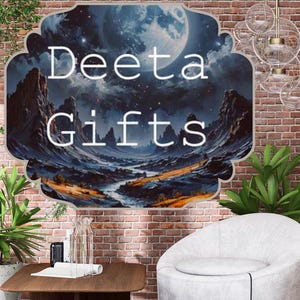 Dreamy Moonlit Night Digital Art Print - Celestial Artwork by Deeta-Gifts | Printable Wall Decor