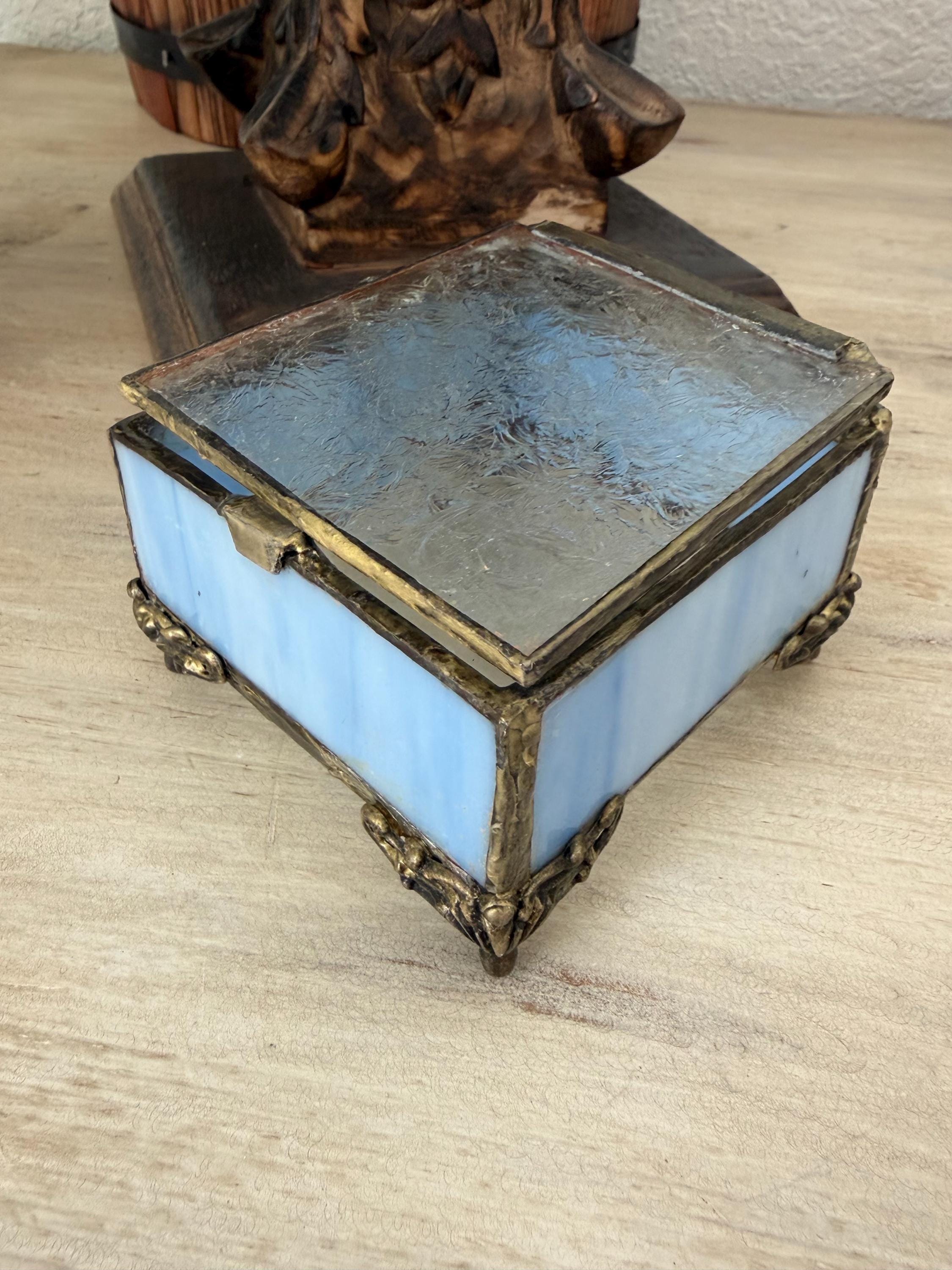 Vintage Jewelry Box Stained Glass - Etsy