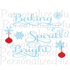Baking Spirits Bright Christmas SVG