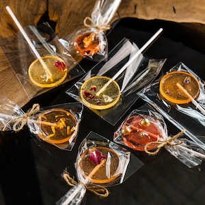 Edible Flower Lollipops: Custom Party Favors, Set of 20