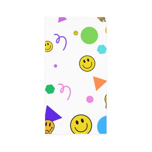 Colorful Happy Neck Gaiter | Lightweight Face Cover, Summer Accessory, Festival Gear, Outdoors Scarf, Vibrant Fashion Piece