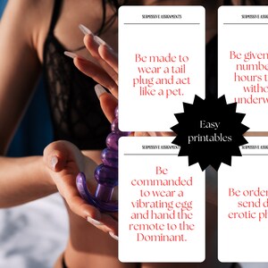 Submissive Task Cards BDSM Card Game Kinky Couple Game Dominant & Submissive Submissive Assignments Erotic Task Cards BDSM Relationship Kinky Task Cards Adult Card Game Intimacy Game for Couples Dom Sub Card Game Sex game Fetish Game Cards Kinky game