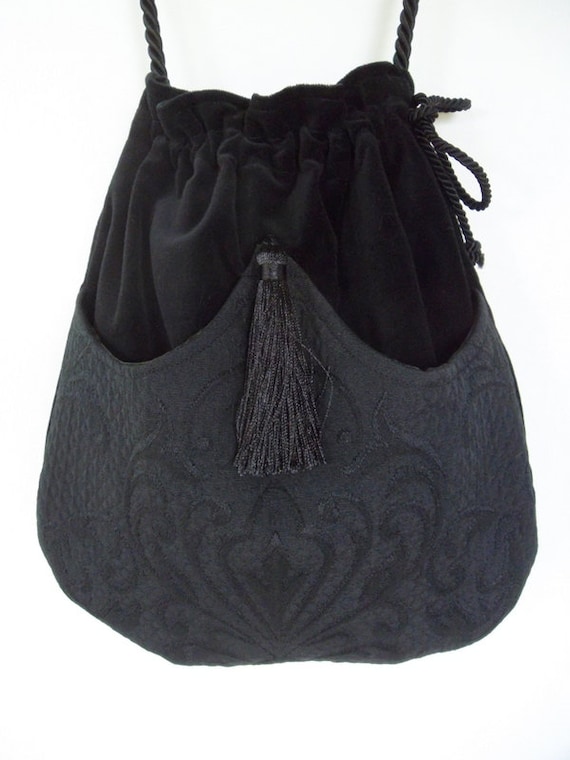 velvet bag black