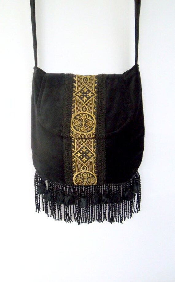velvet bag black