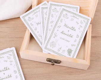 Custom Guest Book Playing Cards for Wedding, Wedding Guest Book Alternative, Blank Playing Cards, Perfect for Your Wedding/Bridal Shower