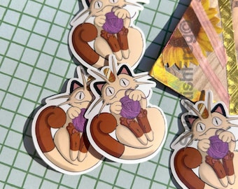 Meowth Vinyl 2x2 Sticker