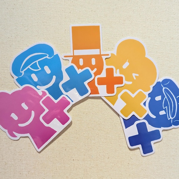 Professor Layton YEAH! Die Cut Stickers