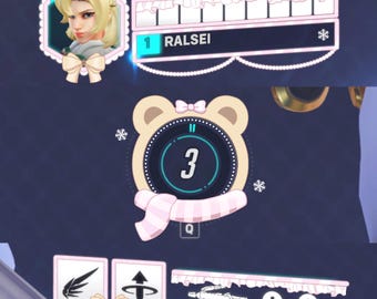 Roze winterbeer overwatch HUD-overlay