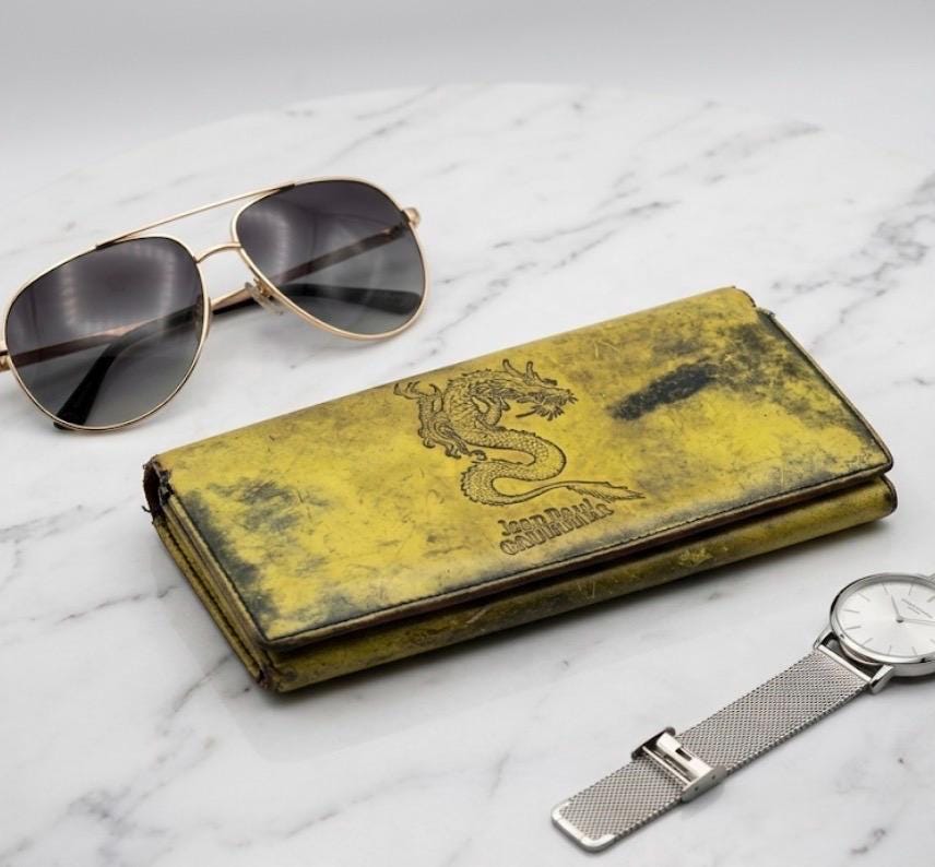 Jean Paul Gaultier Wallet • Vintage 1990s Archival Dragon Leather