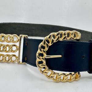 Gold and Blue Chain Belt - Etsy