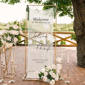 Custom Fabric Wedding Sign,Fabric Wedding Welcome Sign,Personalised Wedding Welcome Sign,Fabric Sign,Custom Tulle Wedding Signs,Boho Wedding