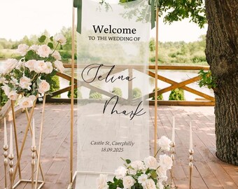 Custom Fabric Wedding Sign,Fabric Wedding Welcome Sign,Personalised Wedding Welcome Sign,Fabric Sign,Custom Tulle Wedding Signs,Boho Wedding