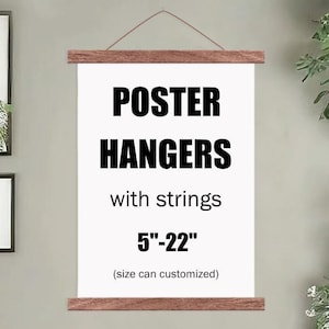 Niet-magnetische drijvende houten posterhanger, fotolijst, printhanger, fotolijsten, posterlijst voor canvas muurkunst interieurdecoratie