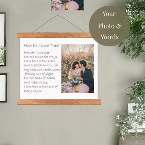 Benutzerdefinierte Liebesbrief Jahrestag Geschenk, personalisierte Leinwand Hochzeitsgeschenk, Benutzerdefinierte Aufhänger Leinwand Wandkunst, gerahmtes Foto Geschenk, individuelles Geschenk für Sie