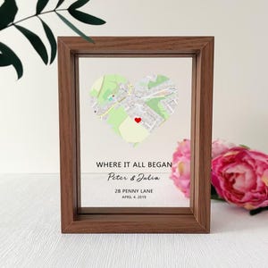 Carte premier rendez-vous personnalisée, carte personnalisée où tout a commencé, plaque acrylique anniversaire d'épouse, cadeau d'anniversaire, décoration d'intérieur minimaliste
