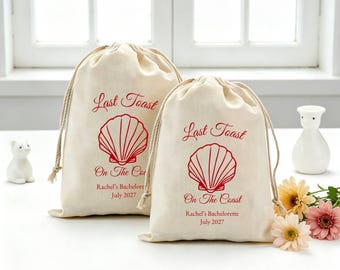 Sac à main Last Toast on the Coast gueule de bois, sac à cordon EVJF pour demoiselles d'honneur, kit de récupération personnalisé, cadeau EVJF