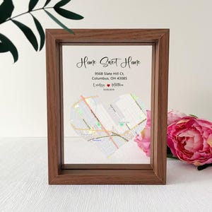 Regalo per la nuova casa, Stampa personalizzata per la casa, La nostra prima casa, Mappa regalo per la prima casa, Mappa artistica personalizzata, Regali personalizzati per l'inaugurazione della nuova casa
