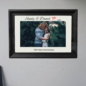Engraved Photo Frame, 4x6 6x8 8x10 Picture Frame, Engagement Couple Picture frame, Wedding Photo Frame, Family Personalized Photo Frame