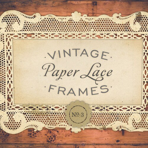 INSTANT DOWNLOAD Antique Paper Lace Frames Graphics No. 3 Etsy