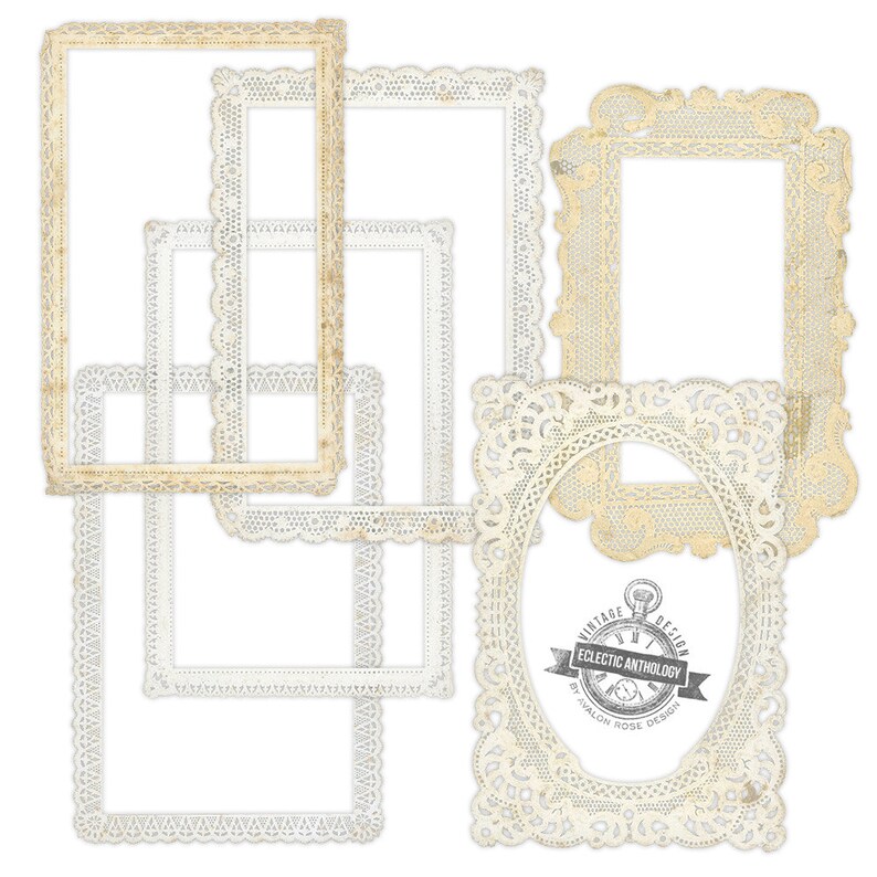 INSTANT DOWNLOAD Antique Paper Lace Frames Graphics No. 3 Etsy