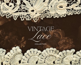 Antique Vintage Lace Borders - Graphics - Clip Art - Commercial Use