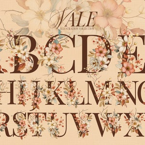 Vale Watercolor Cottagecore Floral Clip Art & Digital Graphics ...