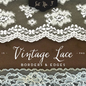 DOWNLOAD INSTANTÂNEO - Bordas e bordas de renda vintage 3, Royalty-Free, Uso comercial OK!