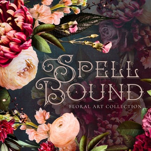 Spellbound Floral Clip Art & Pattern Graphics Collection - Commercial Use