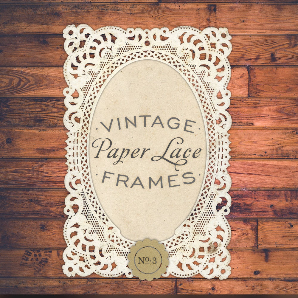 INSTANT DOWNLOAD Antique Paper Lace Frames Graphics No. 3 Etsy
