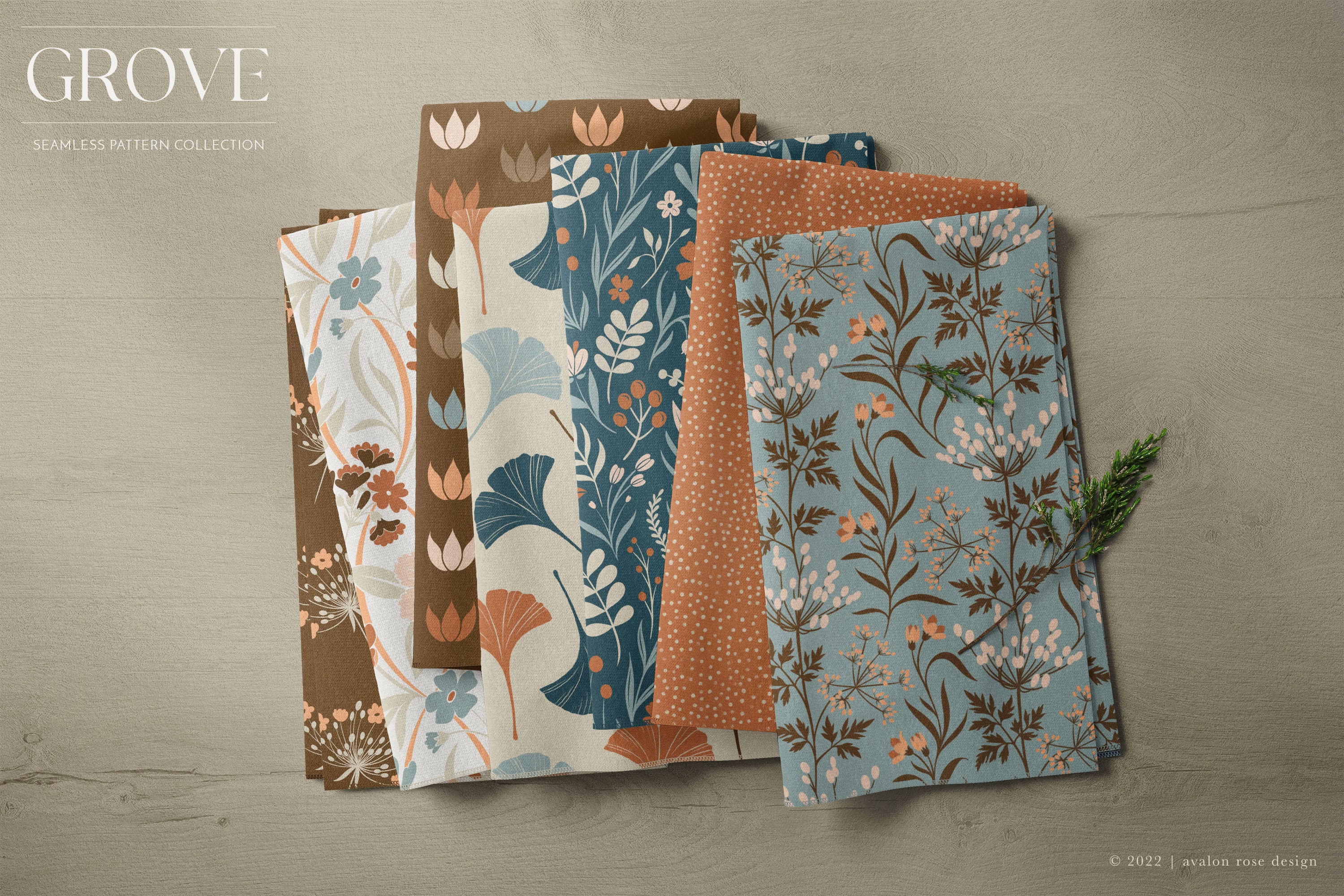 Grove Seamless Pattern Graphics Collection - Commercial Use - Etsy
