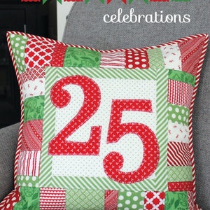 Halloween Christmas Valentine's Day St Patrick's Fourth of July Quilted Pillow PDF Pattern All Season Patchwork Pillow image 3