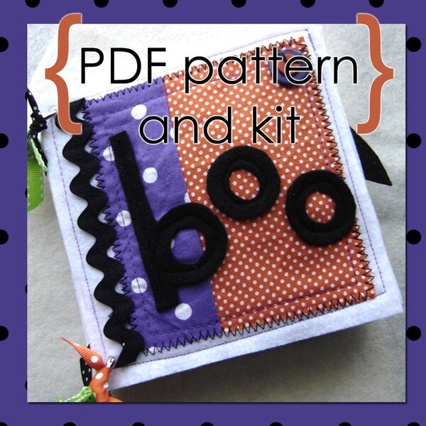 Boo Halloween Quiet Book - PDF Pattern and Kit