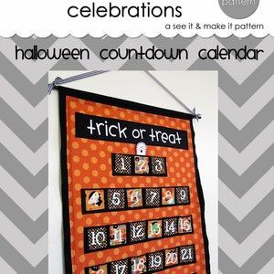 Calendrier compte à rebours d'Halloween - Patron PDF