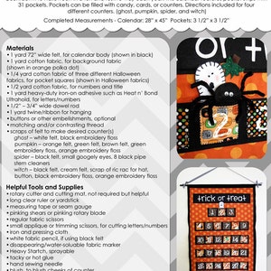 Halloween Countdown Calendar PDF Pattern image 2