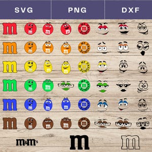 M e M Faces SVG design a strati per magliette per Cricut crafting file PNG file DXF per macchine da taglio Silhouette file di progettazione vettoriale