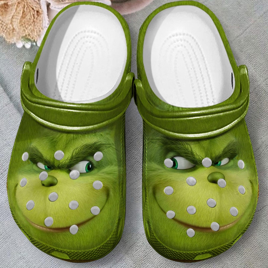 Grinch Clogs Personalization the Grinch Clogs, Grinch Summer Crocs, Grinch Clogs for ...