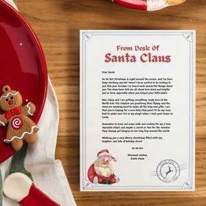 Editable Personalised Letter from Santa Claus