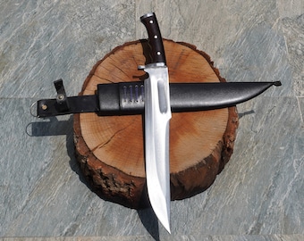 Hand Forged Gurkha Kukri Knife: 20.5" Carbon Steel Blade, Leather Sheath