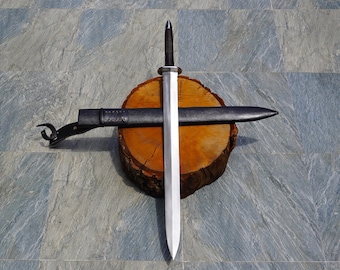 Handgesmeed Vikingzwaard: koolstofstalen lemmet, palissander handvat