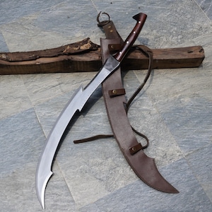 Unique 30" hand forged Personalized Handmade Double Edged with Leather Sheath, Historical Sharp Engraved Sword, Anniversary Gift custom
