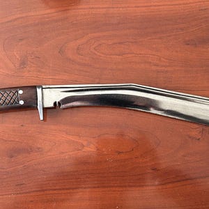 28" handgemaakte Gurkha Kukri-lederen schede van koolstofstaal, authentiek Kukri-machete-alternatief, Bowie-jachtmachete, uniek cadeau