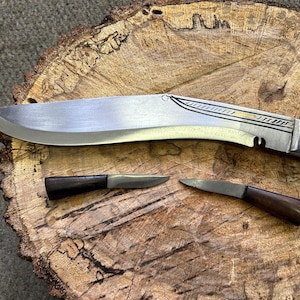 16&quot; Hand forged carbon steel Traditional Nepalese Kukri   with Ornate Sheath, Gurkha Kukri, Camping Outdoor kukri Knife, Groomsmen Gift