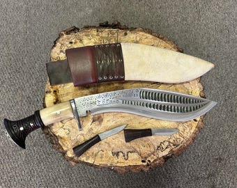 Cuchillo Gurkha Khukuri de 15,5" forjado a mano: estilo Budhune nepalí