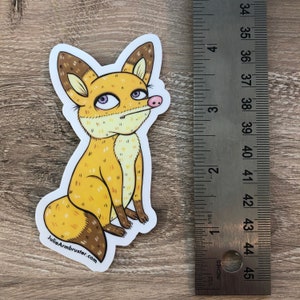 Blonde Fox 4 inch Vinyl Sticker